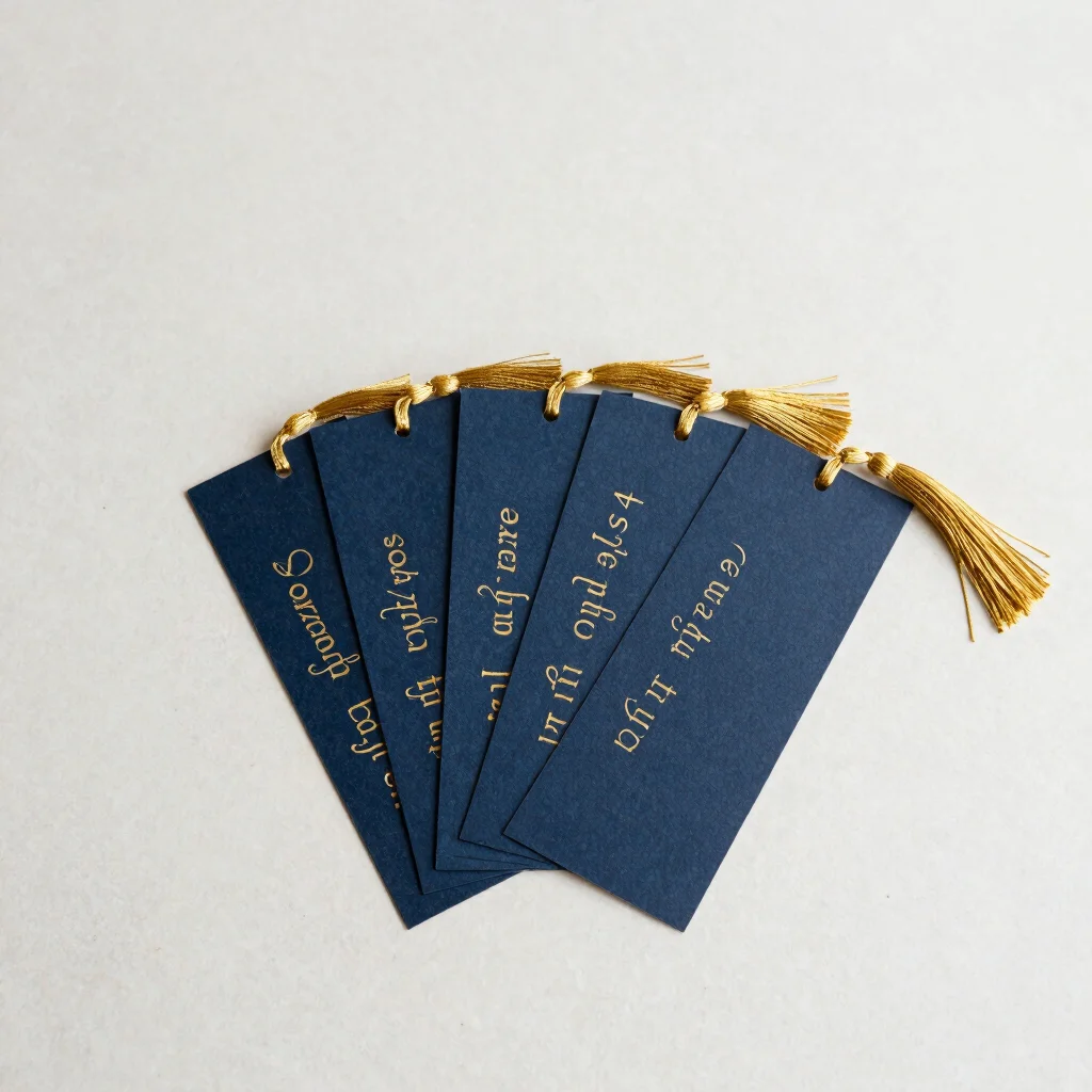 Navy Scripture Bookmarks